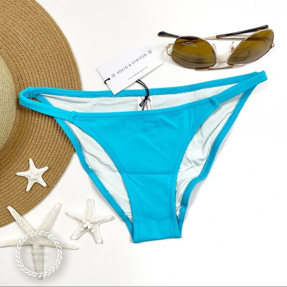 SOLID & STRIPED Morgan Aqua Bikini Bottom - Picture 1 of 8